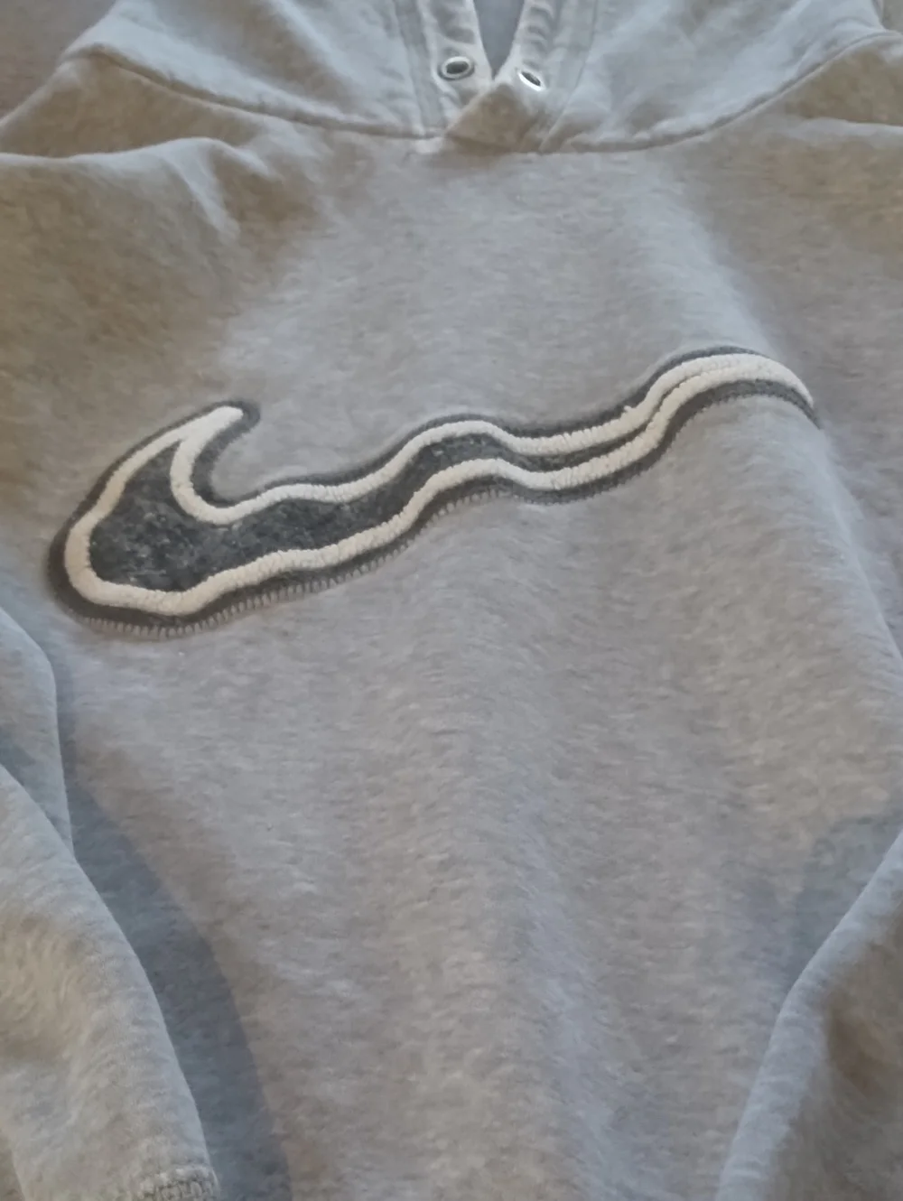 Vantage Nike Grey Hoodie Sweatshirt with Embroidered Swoosh